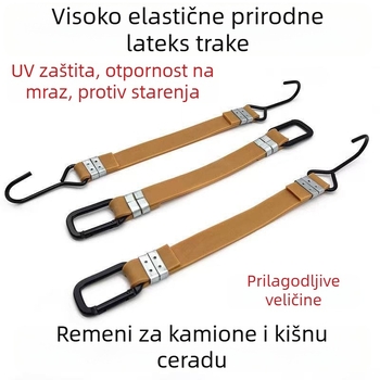 Lateksni elastični remen za kamionsku tendu, širina 23 mm, duljina po narudžbi, za pričvršćivanje, marka Riken