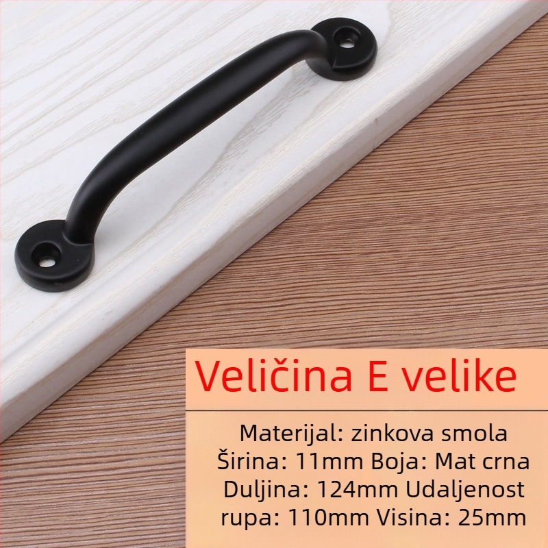 Ručka za površinsku montažu od cinkove legure, moderni minimalistički stil, elektroplatinirani završni sloj, model Surface Mounted 10.