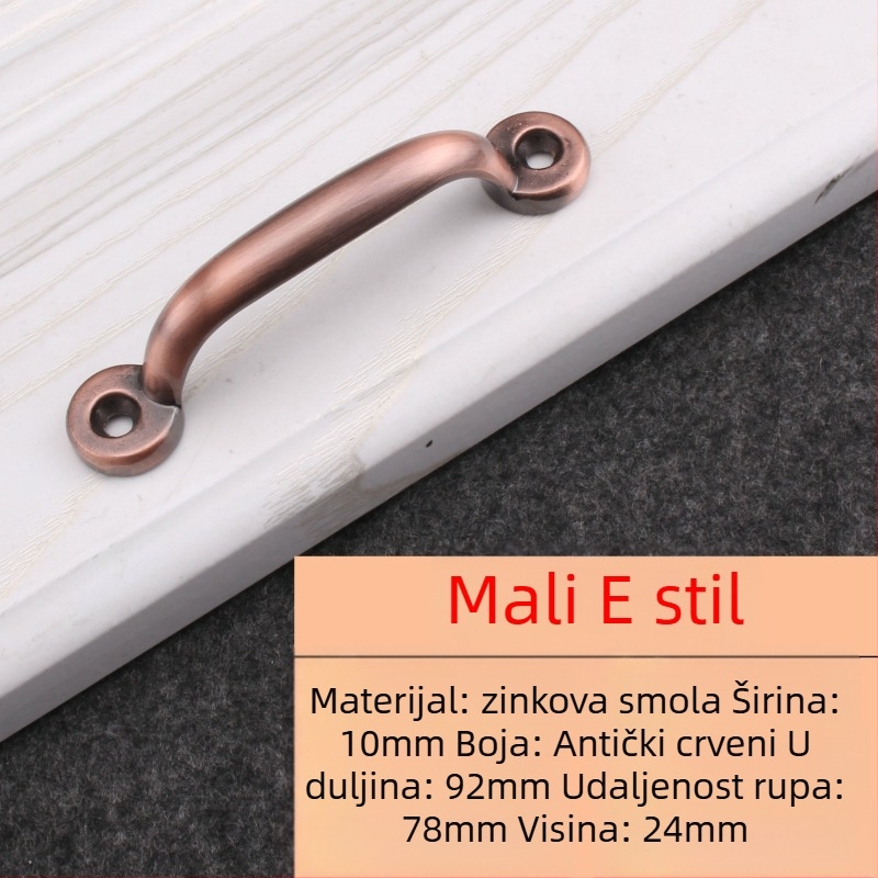 Ručka za površinsku montažu od cinkove legure, moderni minimalistički stil, elektroplatinirani završni sloj, model Surface Mounted 10.