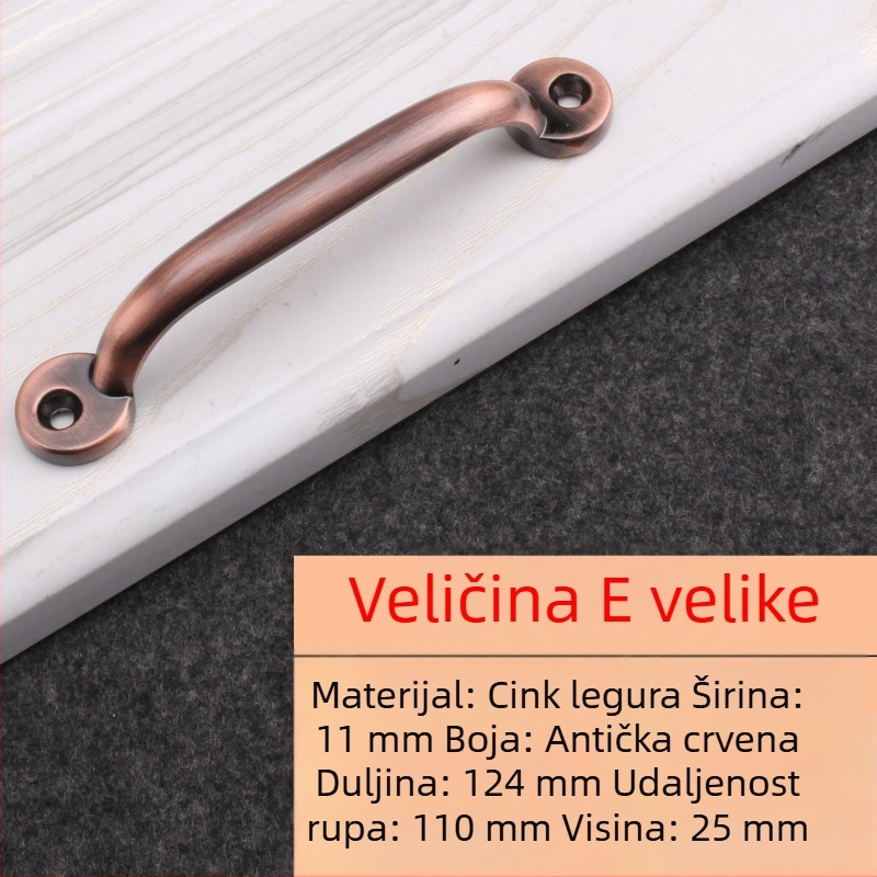 Ručka za površinsku montažu od cinkove legure, moderni minimalistički stil, elektroplatinirani završni sloj, model Surface Mounted 10.