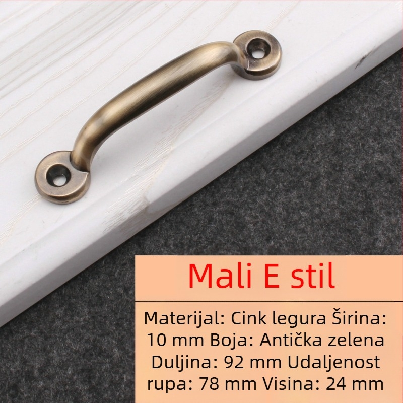 Ručka za površinsku montažu od cinkove legure, moderni minimalistički stil, elektroplatinirani završni sloj, model Surface Mounted 10.