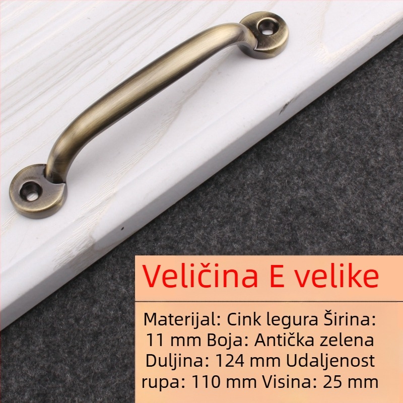 Ručka za površinsku montažu od cinkove legure, moderni minimalistički stil, elektroplatinirani završni sloj, model Surface Mounted 10.