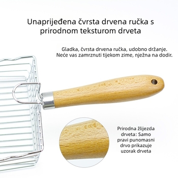 Metalna kašika za mačji pijesak; kompatibilna s bentonitom, tofijom i miješanim pijeskom; nije uvezeno; bez privatne oznake