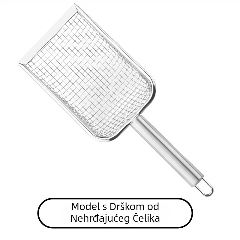 GF nehrđajući čelik – lopatica za mačji pijesak s ručkom – mogućnost privatne marke, nije uvezeno