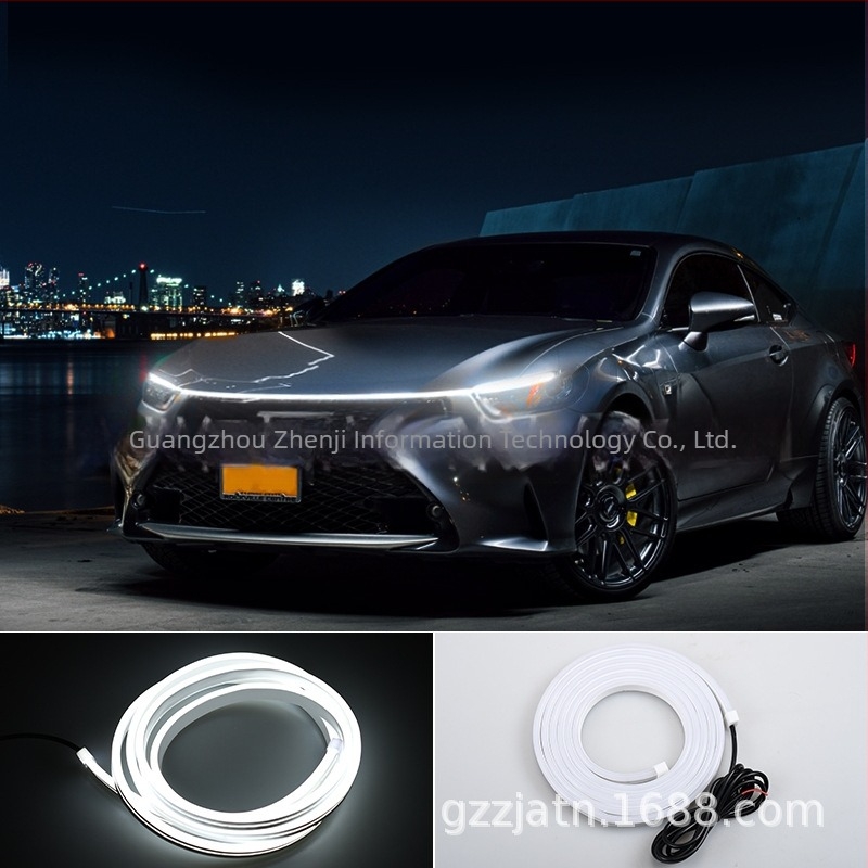 LED trakica za poklopac motora – fleksibilna dekorativna dnevna svjetlost, univerzalni model, 12V, 3W, LED, vijek 5000+ sati