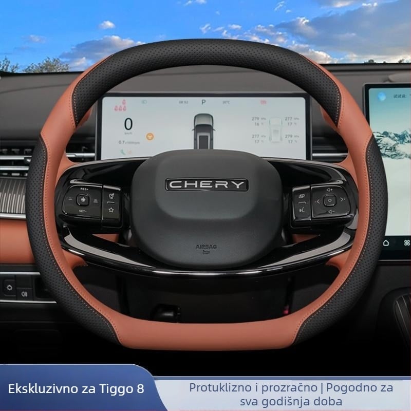 Chebaihu navlaka za volan — minimalistički stil, univerzalna ugradnja, za sve sezone, umjetna koža