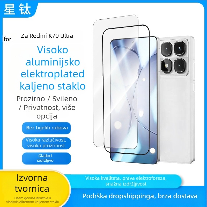 Redmi K70 Ultra zaštitno staklo za zaslon – mat završetak, zaštita privatnosti, HD jasnost
