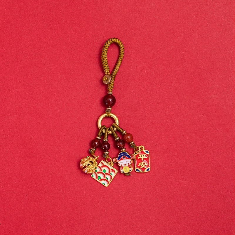 Brelok za ključeve s natpisom 'Pass the Exam' • cinkova legura • elektrogalvaniziranje • životinjski motiv • etno-retro stil