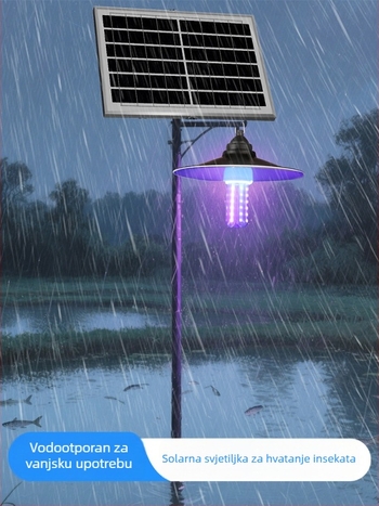 Ljepljiva lampa za komarce, vanjska, pokrivenost 10 m², ručno električno ubijanje, bez baterije