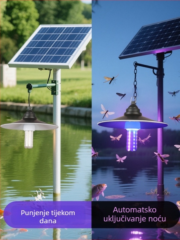 Ljepljiva lampa za komarce, vanjska, pokrivenost 10 m², ručno električno ubijanje, bez baterije