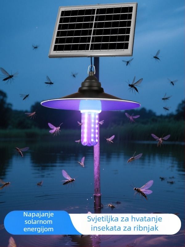 Ljepljiva lampa za komarce, vanjska, pokrivenost 10 m², ručno električno ubijanje, bez baterije