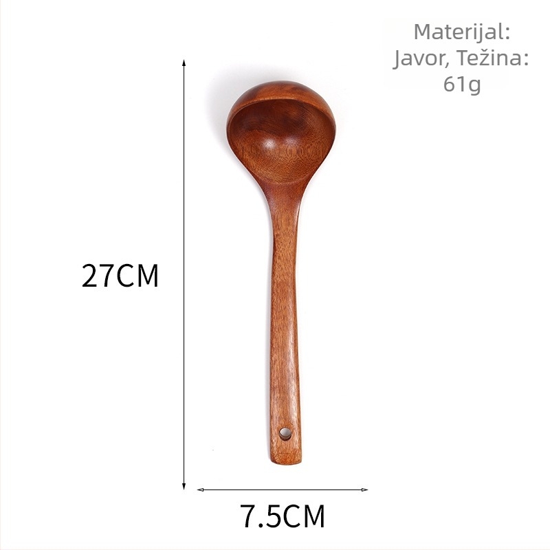 Drvena kuhinjska špatula za neprijanjive posude, protuklizna, protiv opeklina, drvo, tisak logotipa, prilagodba, privatna oznaka