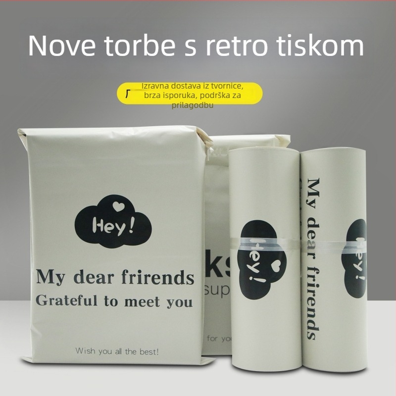 Debljane ekspres vrećice s engleskim otiskom, logotipom, vodootporne, PE pakiranje