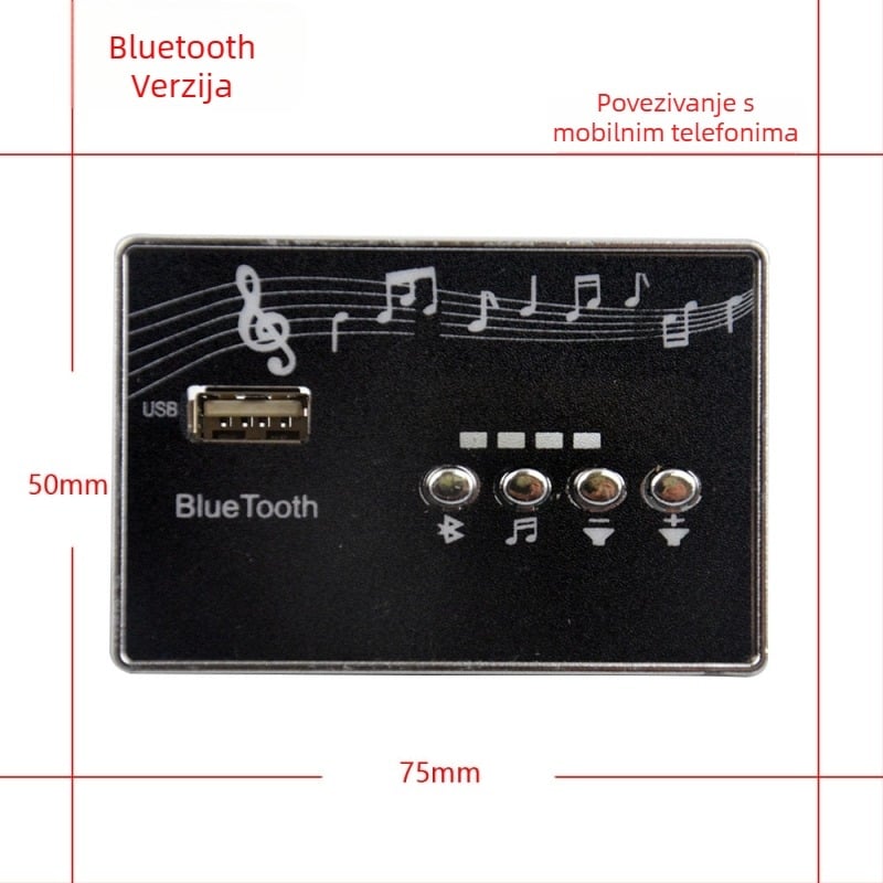 Glazbena ploča za dječji električni auto s MP3 playerom, glazbenim čipom i elektroničkom pločom (plastično kućište)