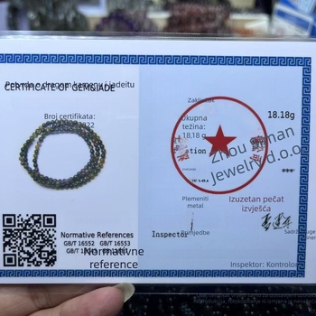 Narukvica od turmalina, ručno izrađene perle, unisex, svježi i sladak stil, porijeklo Shantwei