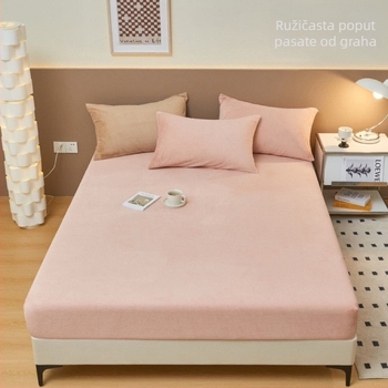 Gumirani platnile mliječne veluru – reaktivno bojanje, 1000–1500 g, drugi tkalački proces, moderan minimalistički stil, pokrivač za krevetu