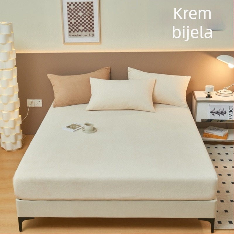 Gumirani platnile mliječne veluru – reaktivno bojanje, 1000–1500 g, drugi tkalački proces, moderan minimalistički stil, pokrivač za krevetu