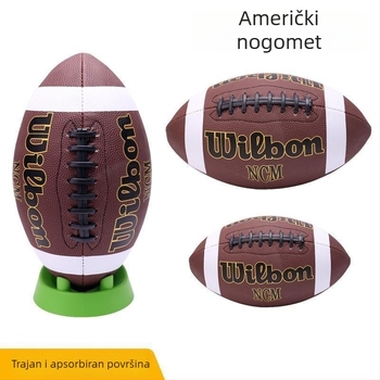 Američki nogomet – standardna lopta za igru, PP materijal, šivena strojem, kategorija rugby, bez prilagodbe