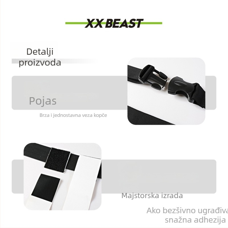 Pojas za flag football, PVC materijal, Velcro kopčanje, adhezivno spajanje, tiskano logo dostupno