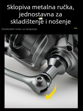 Hui Diao cjelokovinski spinning reel s naklonom špulom; zamjenjiva ručica lijevo/desno; za morski ribolov
