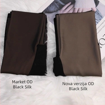 Ženski leggings visokog struka s flisom za jesen/zimu, crne, oblikovanje tijela