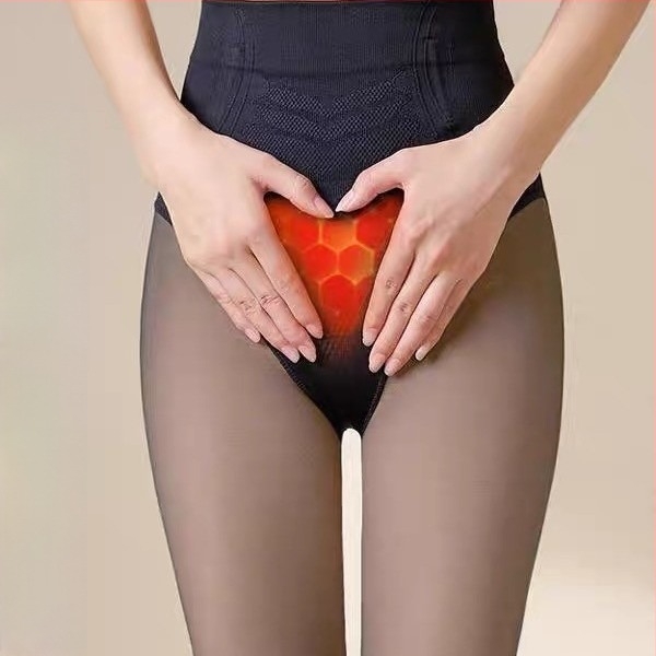 Ženski leggings visokog struka s flisom za jesen/zimu, crne, oblikovanje tijela