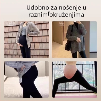 Trudničke najlon čarape s podizanjem stražnjice i oblikovanjem, debeli materijal, jednobojne, s nogama