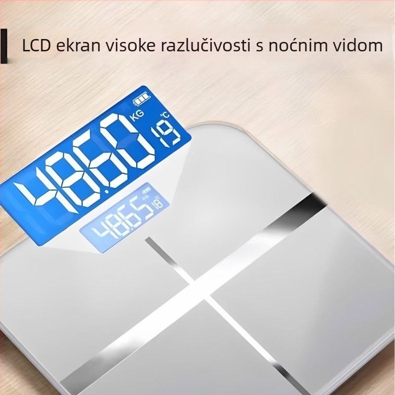 Punjavajuća kućna vaga, visoko precizna digitalna vaga za mjerenje tjelesne masti, pametna vaga za mršavljenje, model 2025
