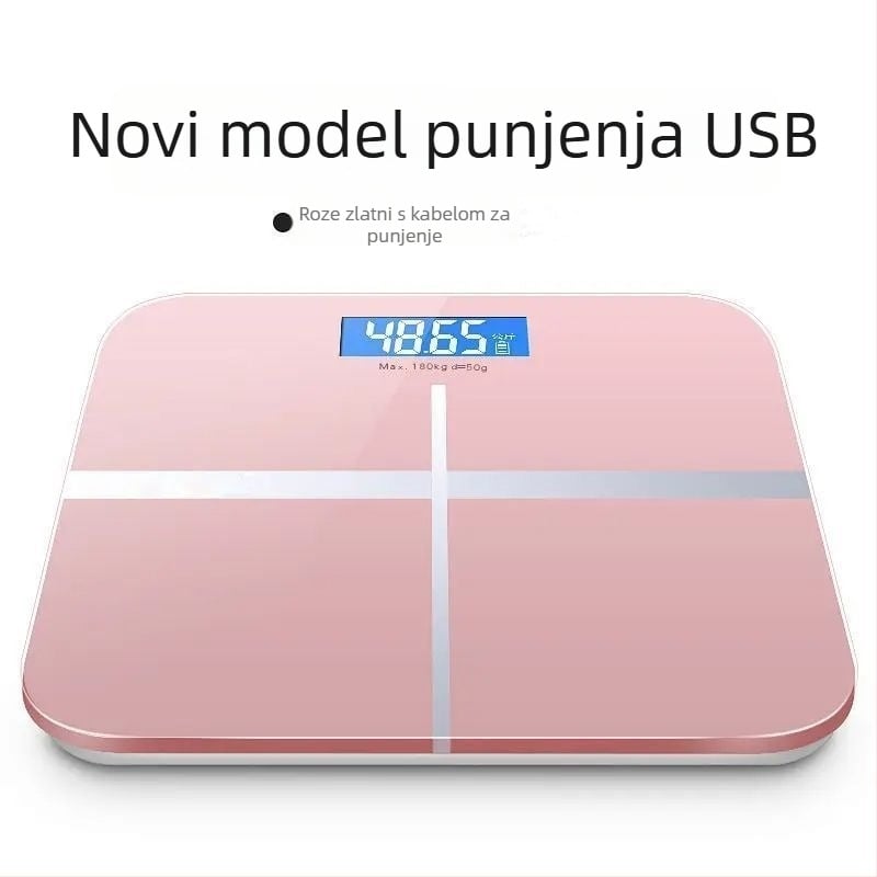 Punjavajuća kućna vaga, visoko precizna digitalna vaga za mjerenje tjelesne masti, pametna vaga za mršavljenje, model 2025