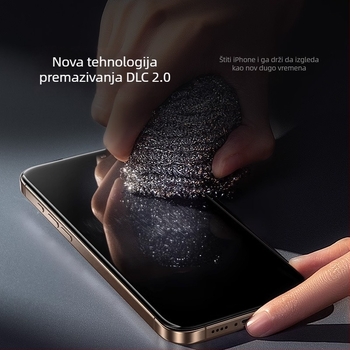 Kaljeno staklo za prednju zaštitu zaslona Apple 16Pro — potpuno pokriće, anti-peep, anti-fingerprint, otporno na prašinu, HD, brzo postavljanje