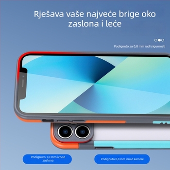 Silikonska futrola za iPhone 16/17 Pro Max, bez stražnjeg dijela, s prorezima za hlađenje i kontrastnom bojom
