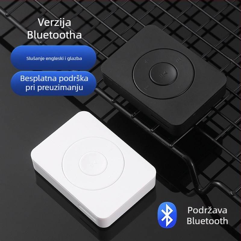 MP3 player za sport i trčanje s vanjskim zvučnikom – model U302, baterija 150 mAh, 8 sati reprodukcije, bez zaslona