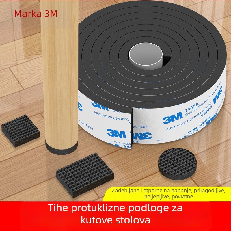 3M zaštitne podloge za noge stolova i stolica — protuklizne, tihe, otporne na habanje, debeli jastučići za noge sofe