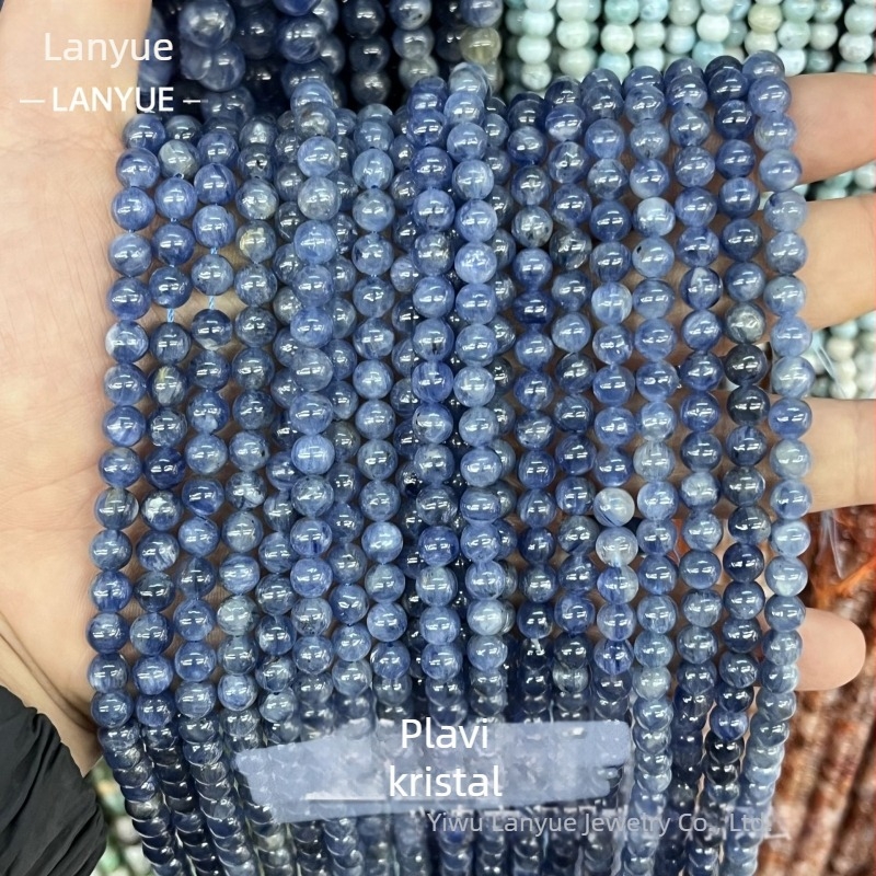 Lan Yue okrugle kyanitne perle - slobodne perle, brušenje i poliranje, stil visoke kvalitete