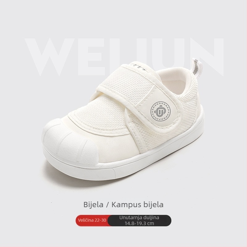 Dječje platnene tenisice s Velcro kopčom, unutarnja protuklizna gumena potplata, gornji dio od platna, EVA ulošak, pamučna podstava, prozračnost, vezeni detalji