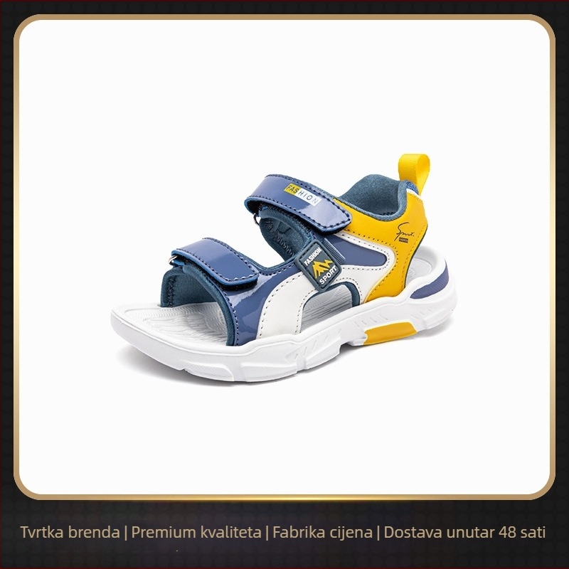 HOBIBEAR Dječje sandale 2025 ljeto, Space leather gornji dio, EVA đon, Velcro zatvarač, unisex, za dob 4–16 godina