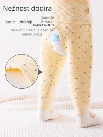 Dječje tople hlače s otvorenim preponama, 100% pamuk, Sigurnost klase A, Unisex, Jesen-zima