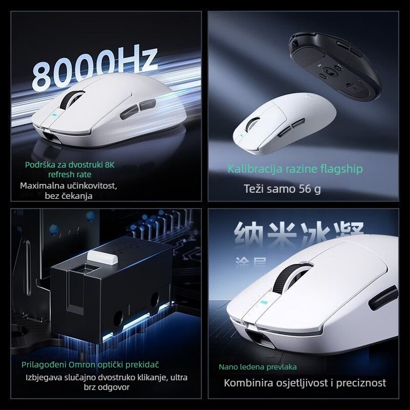 Bežični gaming miš s tri načina, Bluetooth, model A7, 42000dpi