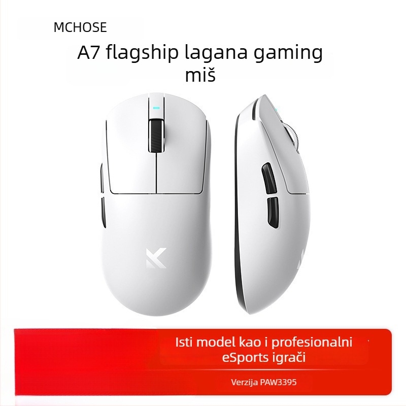 Bežični gaming miš s tri načina, Bluetooth, model A7, 42000dpi