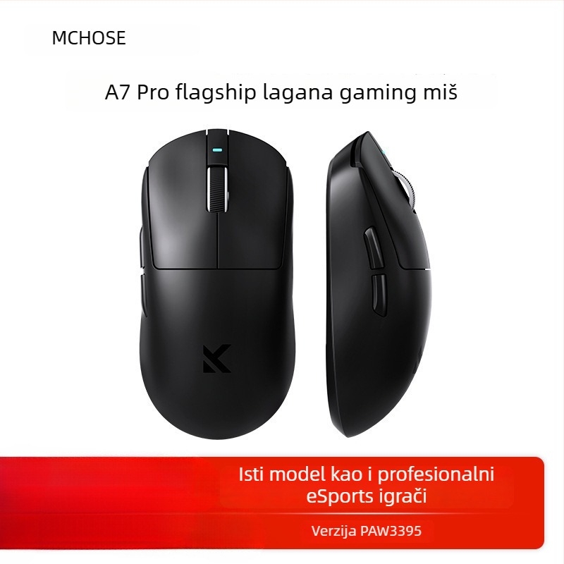 Bežični gaming miš s tri načina, Bluetooth, model A7, 42000dpi