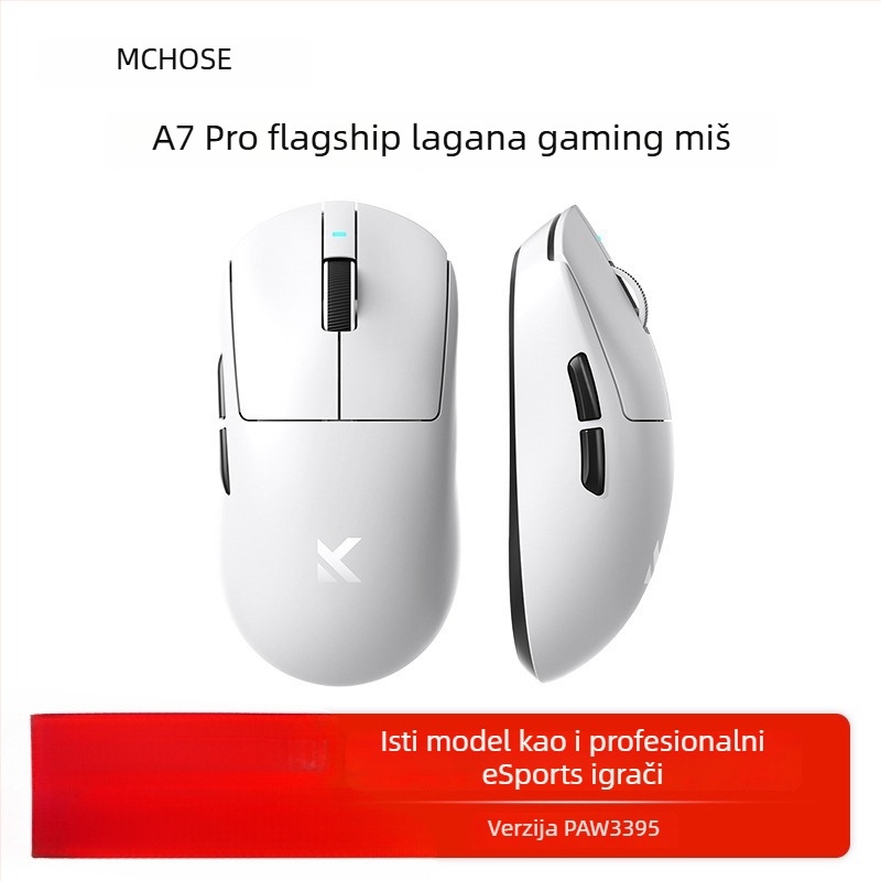 Bežični gaming miš s tri načina, Bluetooth, model A7, 42000dpi