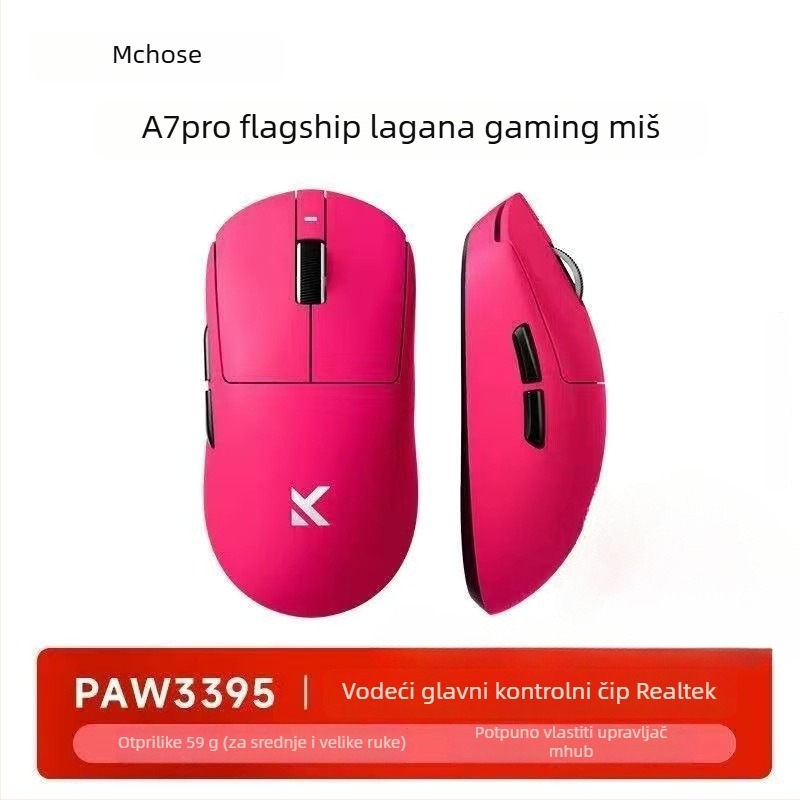 Bežični gaming miš s tri načina, Bluetooth, model A7, 42000dpi