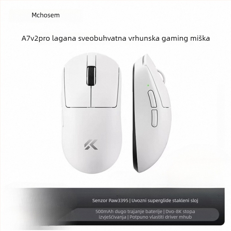 Bežični gaming miš s tri načina, Bluetooth, model A7, 42000dpi