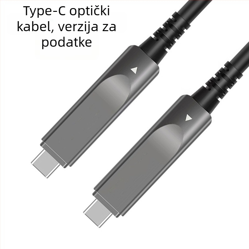 Type-C optički vlaknasti kabel za podatke, 10Gbps, 8K60Hz prikaz zaslona, PD100W brzo punjenje, duljina 1–30 m