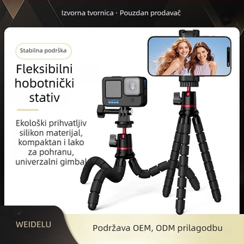 Bluetooth omogućeni fleksibilni držač telefona s trokutastim stativom za GoPro i DJI Osmo – univerzalna kompatibilnost, materijali ABS/silikon/5053 aluminij