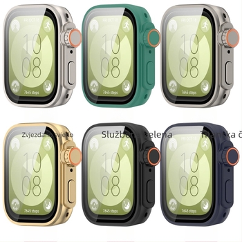 Zaštitna maska za Huawei Watch Fit3/ Fit4/ Fit4 Pro, jedinstveni kućište, materijal PC + tvrdi film, težina 10 g/13 g/14 g