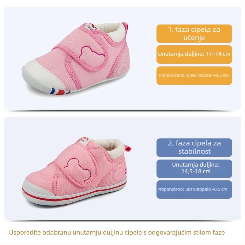 Carter Rabbit cipelice za bebe i malu djecu – prozračni gornji dio od mrežice, mekana potplata, Velcro kopča, 12–36 mjeseci