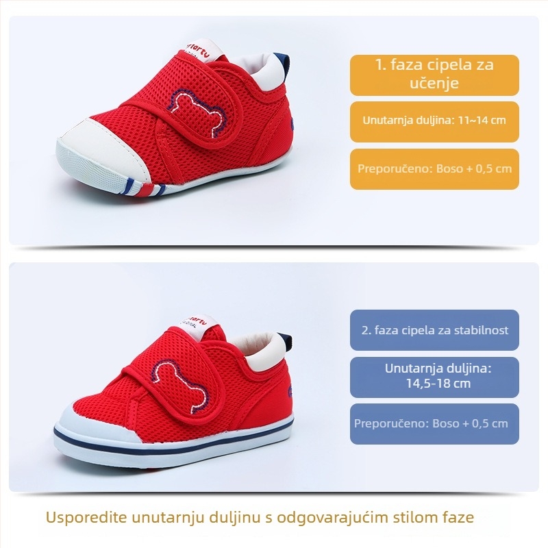 Carter Rabbit cipelice za bebe i malu djecu – prozračni gornji dio od mrežice, mekana potplata, Velcro kopča, 12–36 mjeseci