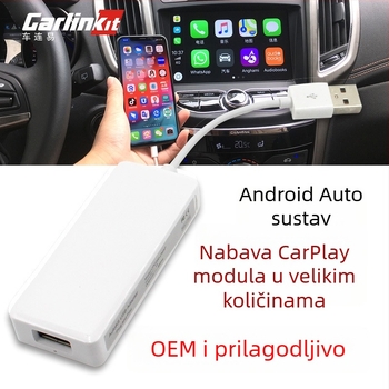 Auto infotainment modul s Android Auto i Apple CarPlay za navigaciju u vozilu (napajanje 5V, snaga 0,4W, ABS kućište, USB povezivanje, kompatibilan s modificiranim Android zaslonima)