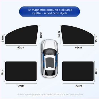 Univerzalni magnetski zaštitnik za prozore automobila – tekstilna zaštita od sunca i topline